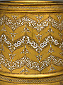 Candlestick Base with Interlacing Dragons, Brass; inlaid with silver and copper