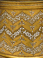 Candlestick Base with Interlacing Dragons, Brass; inlaid with silver and copper