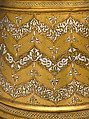 Candlestick Base with Interlacing Dragons, Brass; inlaid with silver and copper