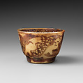 Cup, Stonepaste; luster-painted on opaque white glaze under transparent colorless glaze