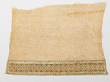 Towel, Silk, silver thread, linen