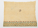 Towel, Linen, tinsel, silver gilt
