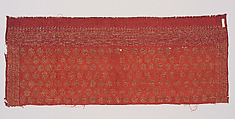 Fragment of Scarf, Silk, gold thread