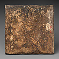 Tile, Stonepaste; painted and glazed