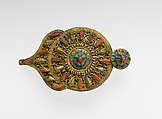 Girdle Clasp, Gold, coral, turquoise, glass?