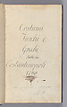 Illustrated Manuscript: ‘Costumi Turchi e Grechi fatti in Constantinopoli 1790’, Ink, opaque watercolor, and gold on paper; leather binding