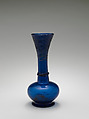 Bottle, Glass; blown, applied decoration; tooled on the pontil