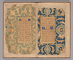 An Illuminated Manuscript of Poetry in Nasta'liq, Ink, opaque watercolor, and gold on paper; leather binding