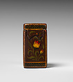 Qajar Lacquer Game Box with Thirty Four Bone Playing Cards, Box: Papier-mache; painted and varnishedCards: Bone with opaque watercolor