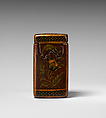 Qajar Lacquer Game Box with Thirty Four Bone Playing Cards, Box: Papier-mache; painted and varnishedCards: Bone with opaque watercolor