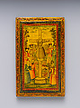 Mirror Case Depicting Crucifixion Scene, Muhammad Isma'il Isfahani (Iranian, 1814–1892), Pasteboard, papier-maché; opaque watercolor, gilded, and lacquered