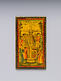 Mirror Case Depicting Crucifixion Scene, Muhammad Isma'il Isfahani (Iranian, 1814–1892), Pasteboard, papier-maché; opaque watercolor, gilded, and lacquered