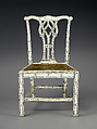 Chair (One of Set of Four), Fruitwood, ivory, and cane
