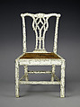 Chair (One of Set of Four), Fruitwood, ivory, and cane