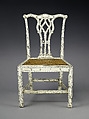 Chair (One of Set of Four), Fruitwood, ivory, and cane