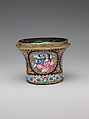 Enameled Element of a Huqqa, Gold; enamel-painted and turquoise