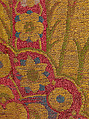 Silk Fragment with Wavy-vine Pattern on Green Ground, Silk, metal wrapped thread; lampas (kemha)
