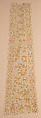 Panel from a Mantle or Apron, Cotton, tasar silk; plain weave, embroidered