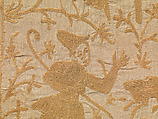 Panel from a Mantle or Apron, Cotton, tasar silk; plain weave, embroidered