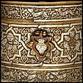 Inkwell with Zodiac Signs, Brass; cast, inlaid with silver, copper, and black compound