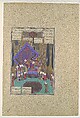 "Zal Consults the Magi", Folio 73v from the Shahnama (Book of Kings) of Shah Tahmasp, Abu&#39;l Qasim Firdausi (Iranian, Paj ca. 940/41–1020 Tus), Opaque watercolor, ink, silver, and gold on paper