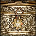 Inkwell with Zodiac Signs, Brass; cast, inlaid with silver, copper, and black compound