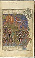 Shahnama (Book of Kings) of Firdausi, Abu&#39;l Qasim Firdausi (Iranian, Paj ca. 940/41–1020 Tus), Opaque watercolor, ink, silver and gold on paper
