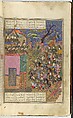 Shahnama (Book of Kings) of Firdausi, Abu&#39;l Qasim Firdausi (Iranian, Paj ca. 940/41–1020 Tus), Opaque watercolor, ink, silver and gold on paper