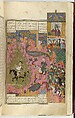 Shahnama (Book of Kings) of Firdausi, Abu&#39;l Qasim Firdausi (Iranian, Paj ca. 940/41–1020 Tus), Opaque watercolor, ink, silver and gold on paper