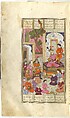 Shahnama (Book of Kings) of Firdausi, Abu&#39;l Qasim Firdausi (Iranian, Paj ca. 940/41–1020 Tus), Opaque watercolor, ink, silver and gold on paper