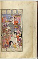 Shahnama (Book of Kings) of Firdausi, Abu&#39;l Qasim Firdausi (Iranian, Paj ca. 940/41–1020 Tus), Opaque watercolor, ink, silver and gold on paper