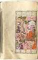 Shahnama (Book of Kings) of Firdausi, Abu&#39;l Qasim Firdausi (Iranian, Paj ca. 940/41–1020 Tus), Opaque watercolor, ink, silver and gold on paper