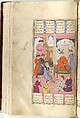 Shahnama (Book of Kings) of Firdausi, Abu&#39;l Qasim Firdausi (Iranian, Paj ca. 940/41–1020 Tus), Opaque watercolor, ink, silver and gold on paper