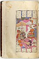 Shahnama (Book of Kings) of Firdausi, Abu&#39;l Qasim Firdausi (Iranian, Paj ca. 940/41–1020 Tus), Opaque watercolor, ink, silver and gold on paper
