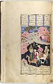Shahnama (Book of Kings) of Firdausi, Abu&#39;l Qasim Firdausi (Iranian, Paj ca. 940/41–1020 Tus), Opaque watercolor, ink, silver and gold on paper
