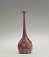Bottle, Glass, marbled; blown, tooled on the pontil