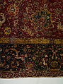 The Emperor's Carpet, Silk (warp and weft), wool (pile); asymmetrically knotted pile