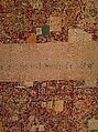 The Emperor's Carpet, Silk (warp and weft), wool (pile); asymmetrically knotted pile