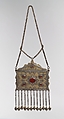 Amulet Holder, Silver, fire-gilded and chased, silver shot, chains, bells, and table-cut carnelians