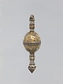 Whorl Collar, Silver; fire-gilded and chased, with decorative wire