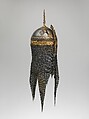 Helmet with Talismanic Inscriptions, Steel; damascened with gold