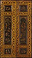 Door Panel; One of a Pair, Wood; painted, gilded, and lacquered
