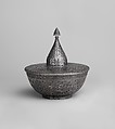 Bowl with Cover, Tinned copper; engraved