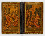 Bookcover with Christian Themes, Pasteboard; painted and lacquered