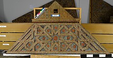 Ceiling, Wood; carved, painted, and gilded