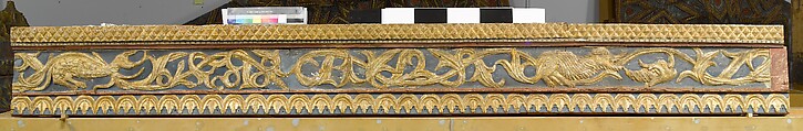 Ceiling, Wood; carved, painted, and gilded