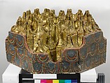 Ceiling, Wood; carved, painted, and gilded