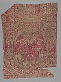 Textile Fragment from the Shrine of San Librada, Sigüenza Cathedral, Spain, Silk, metal wrapped thread; lampas