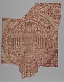 Textile Fragment from the Shrine of San Librada, Sigüenza Cathedral, Spain, Silk, metal wrapped thread; lampas