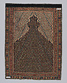 "Senneh" Prayer Rug, Cotton (warp), wool (weft); tapestry-woven